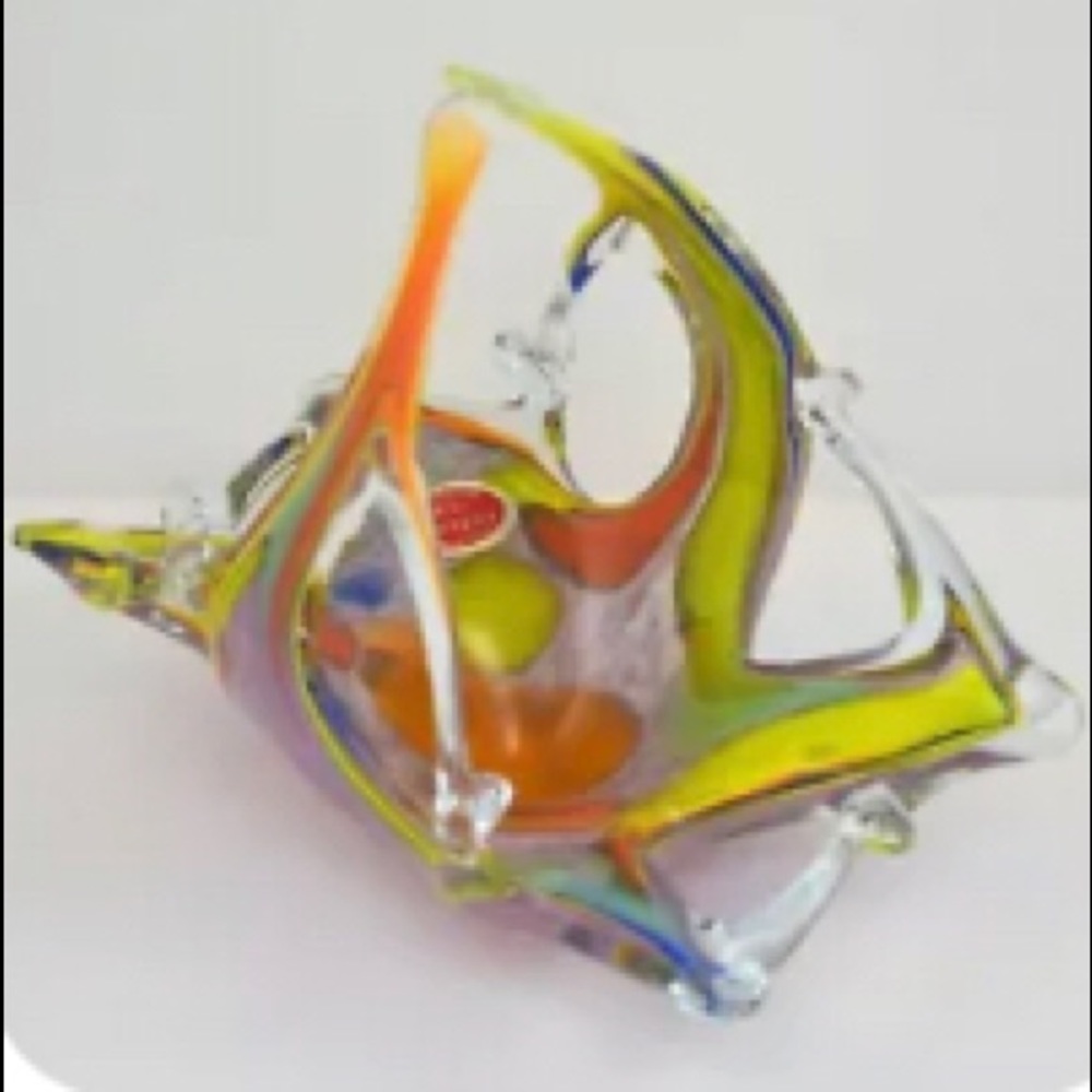 Lavorazione Arte Murano *Candy Dish *Glass Basket
